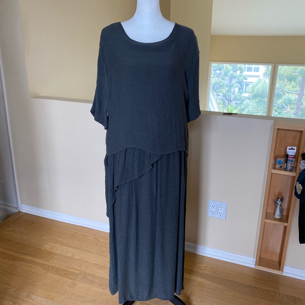 So soft and comfy loose, layered cotton dress from Japan
